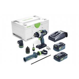 FESTOOL Akumulátorový skrutkovač s príklepom QUADRIVE TPC 18/4 5,2/4,0 I-Set