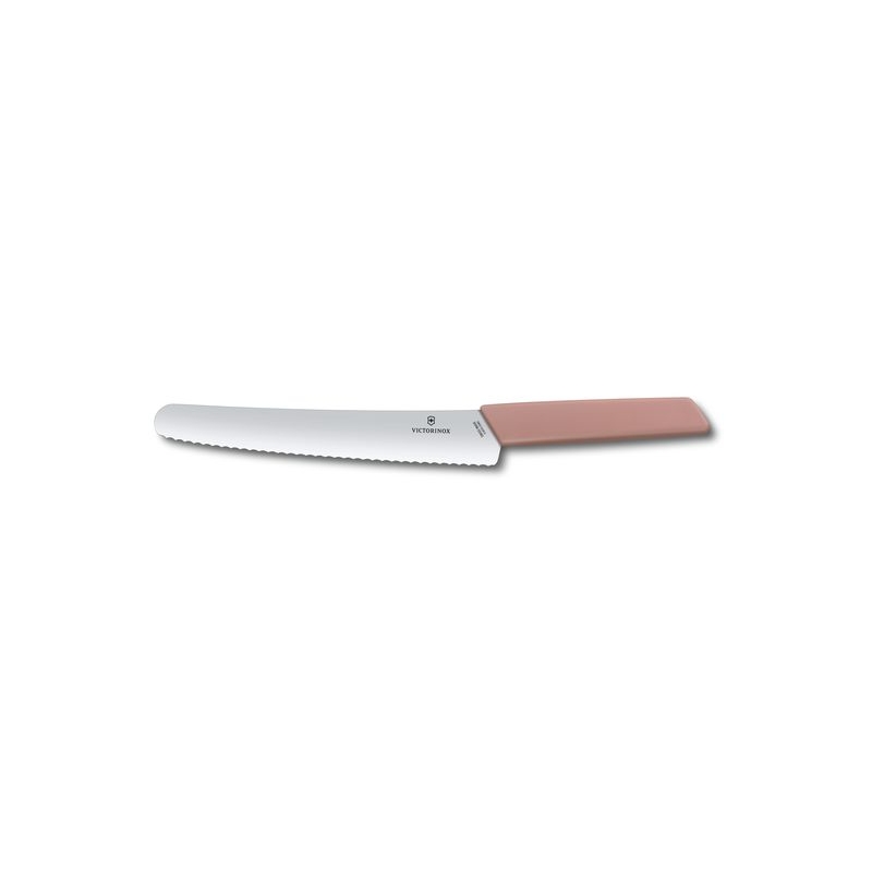 Victorinox Swiss Modern Nôž na pečivo a cukrovinky 22 cm -marhuľovo ružová