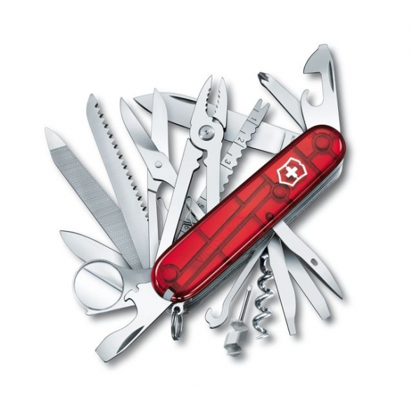 Victorinox SwissChamp - červený transparent