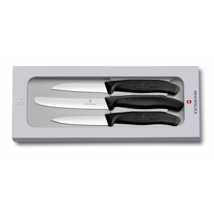 Victorinox Swiss Classic Súprava nožov 3-dielna čierna