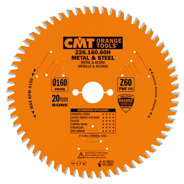 CMT Orange Industrial Pilový kotouč na železo - D150x1,6 d20 Z60 HW