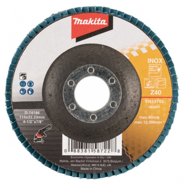 MAKITA KOTÚČ BRÚSNY 115X22,23MM Z40 „Zirkon“ D-74186