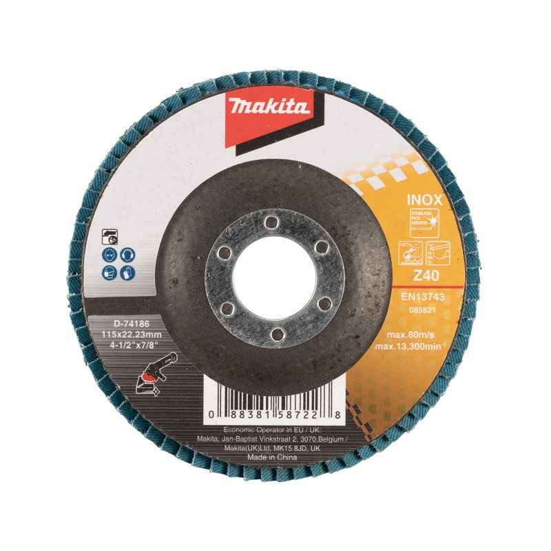 MAKITA KOTÚČ BRÚSNY 115X22,23MM Z40 „Zirkon“ D-74186