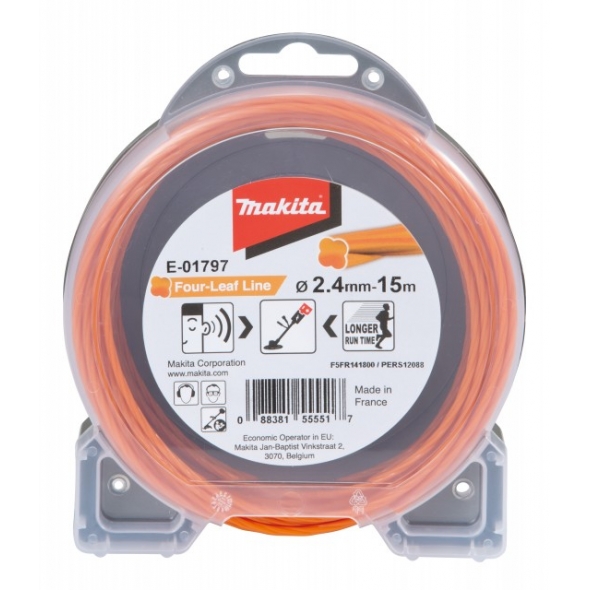 MAKITA ŽACIE LANKO ŠTVORHRAN ORANŽ. 2,4 x 15 m E-01797