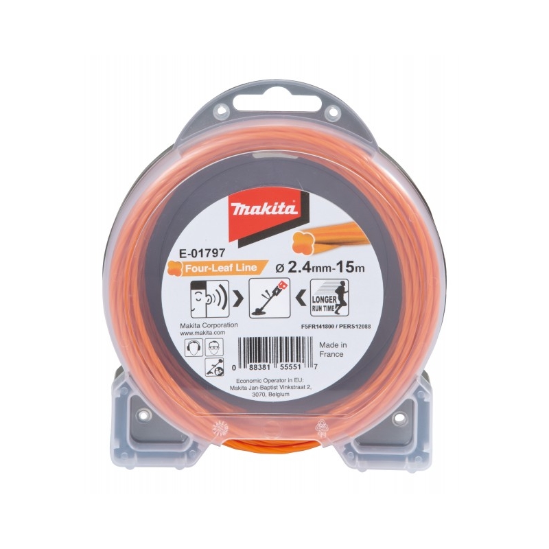 MAKITA ŽACIE LANKO ŠTVORHRAN ORANŽ. 2,4 x 15 m E-01797