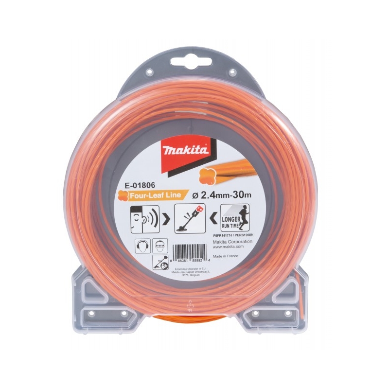 MAKITA ŽACIE LANKO ŠTVORHRAN ORANŽ. 2,4 x 30 m E-01806