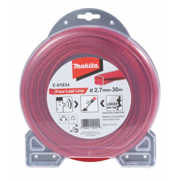 MAKITA ŽACIE LANKO ŠTVORHRAN ČERV. 2,7 x 30 m E-01834