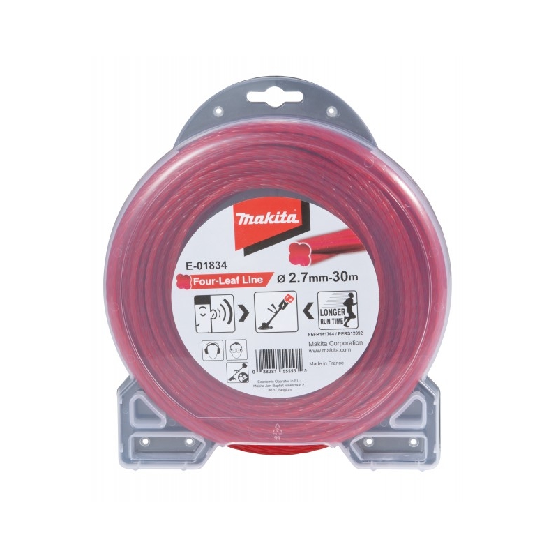 MAKITA ŽACIE LANKO ŠTVORHRAN ČERV. 2,7 x 30 m E-01834