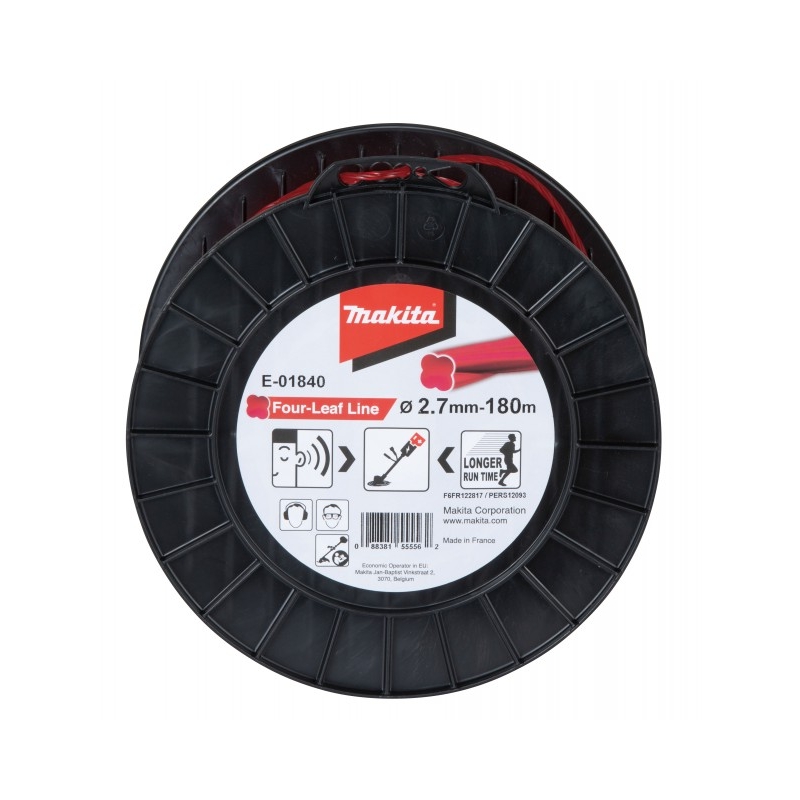 MAKITA ŽACIE LANKO ŠTVORHRAN ČERV. 2,7 x 180 m E-01840