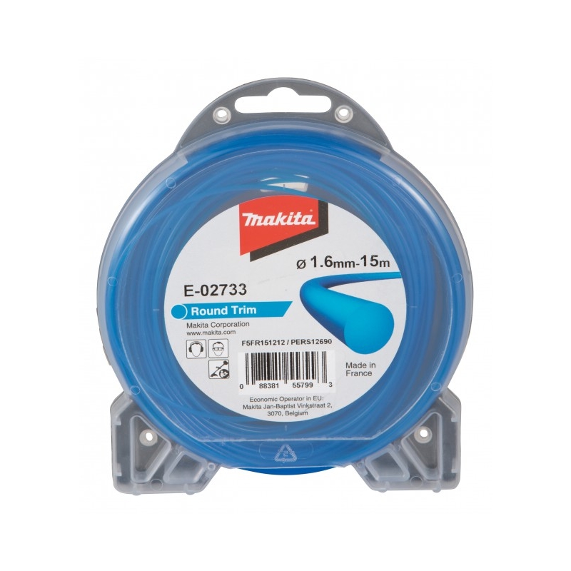 MAKITA ŽACIE LANKO OKRÚHLE MODRÉ 1,6 x 15 m E-02733