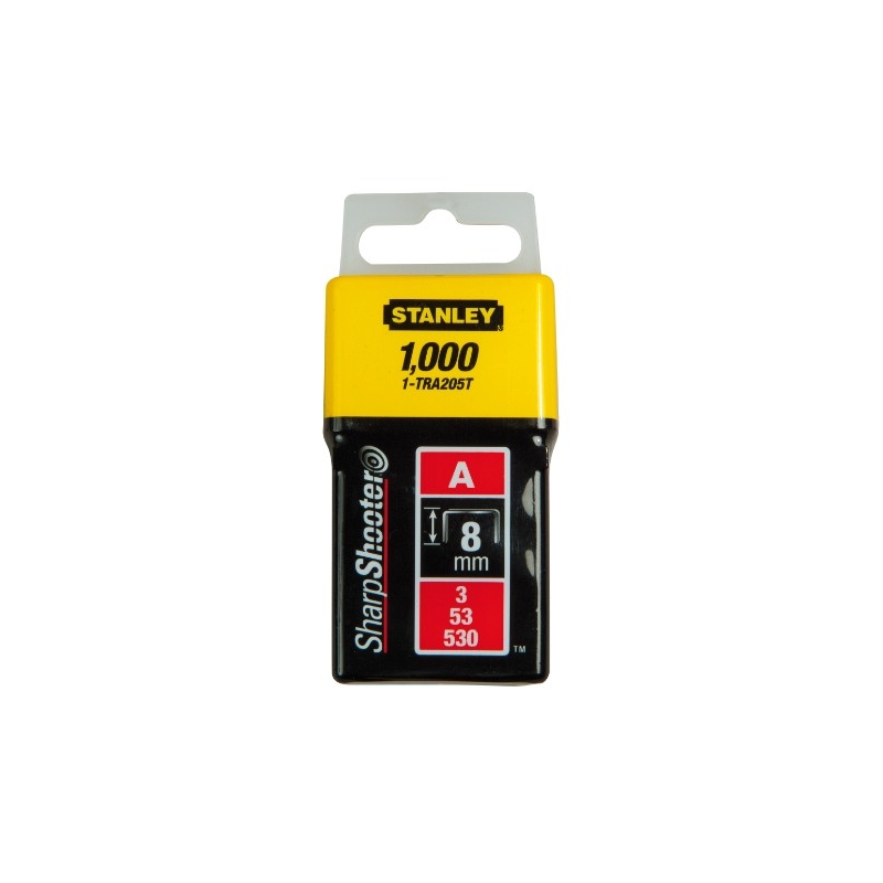 STANLEY Spony štandardné 8mm/5/16"  1000 ks typ A 5/53/530 1-TRA205T