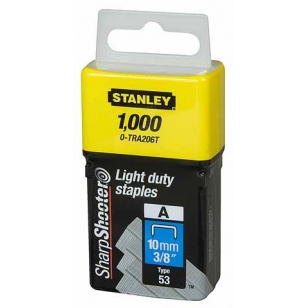 STANLEY Spony štandardné  10mm/3/8" 1000 ks typ A 5/53/530 1-TRA206T