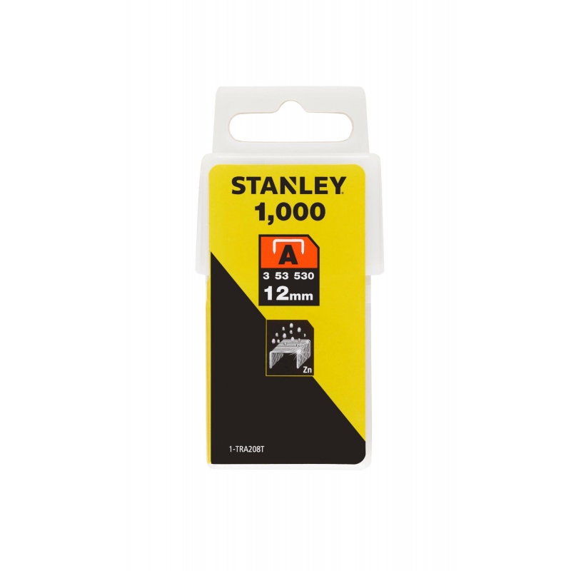 STANLEY Spony štandardné 12mm/1/2" 1000 ks typ A 5/53/530 1-TRA208T