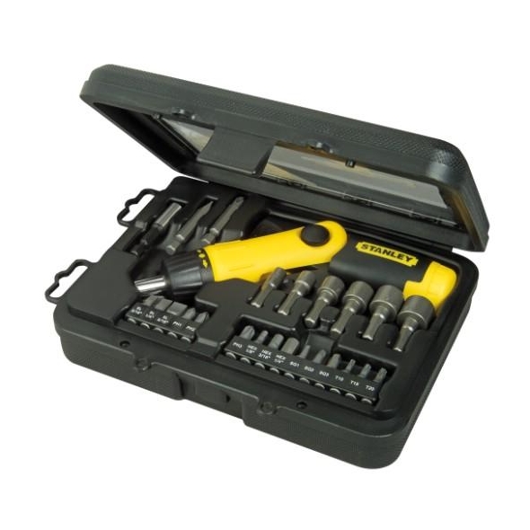 STANLEY Sada račňového skrutkovača s pištolovou rukoväťou 25-dielna 0-63-022
