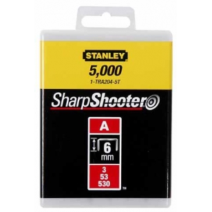STANLEY Spony štandardné 6mm/1/4" 5000 ks typ A 5/53/530 1-TRA204-5T