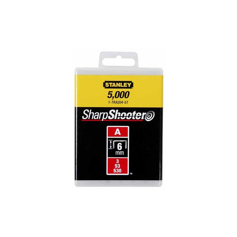 STANLEY Spony štandardné 6mm/1/4" 5000 ks typ A 5/53/530 1-TRA204-5T