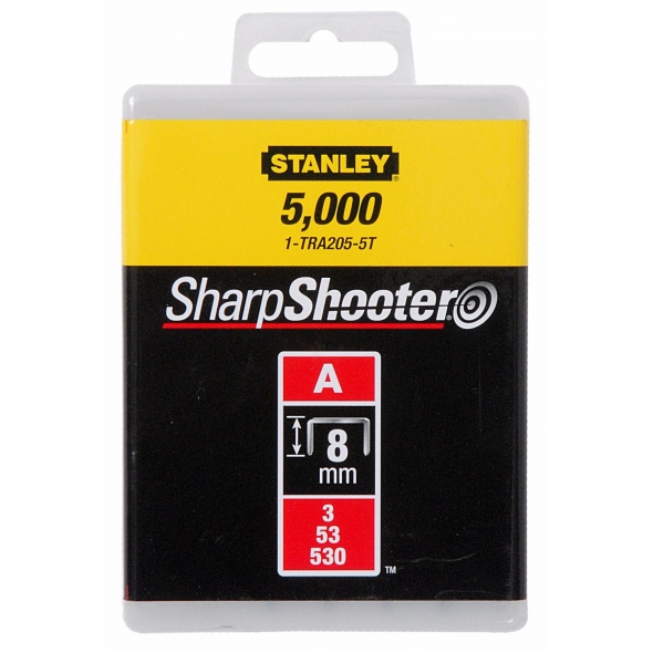 STANLEY Spony štandardné 8mm/5/16" 5000 ks typ A 5/53/530 1-TRA205-5T