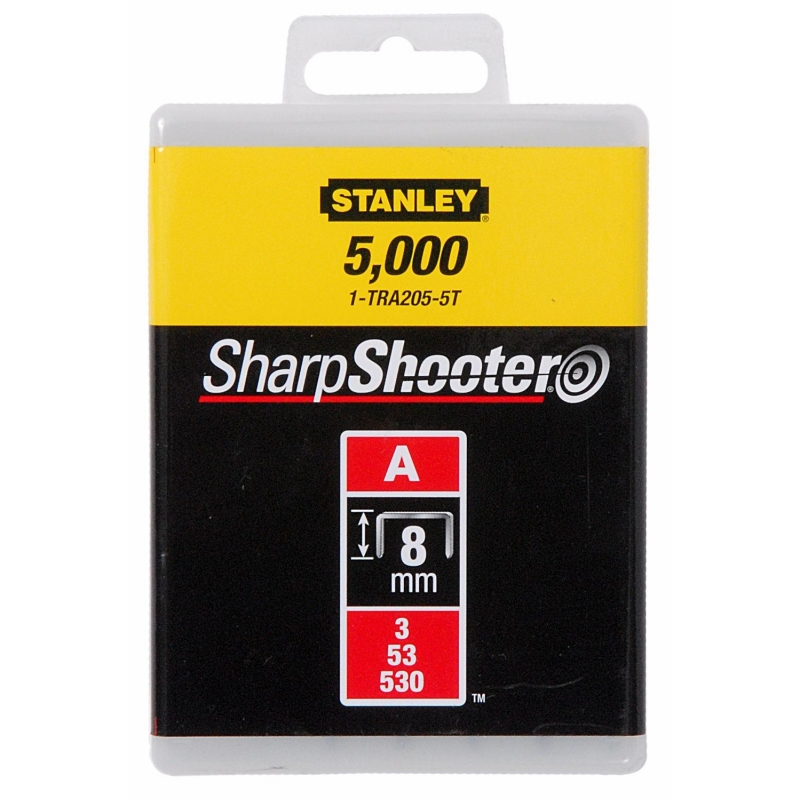 STANLEY Spony štandardné 8mm/5/16" 5000 ks typ A 5/53/530 1-TRA205-5T