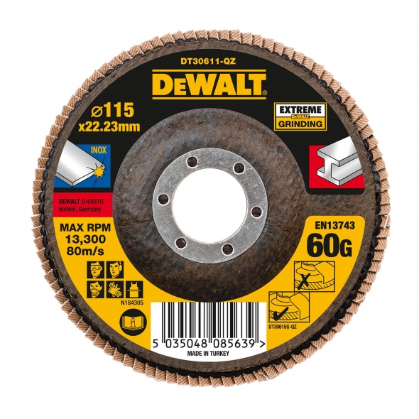 DEWALT KOTUC BRUSNY LAMELOVACI NA KOV 115MM*22,2*60G DT30611