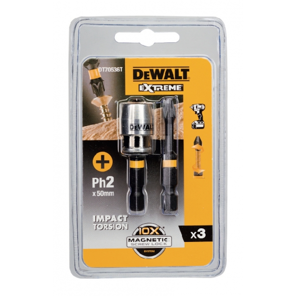 DEWALT SADA BITOV Ph2 2x50mm + MAG.DRZIAK DT70536T