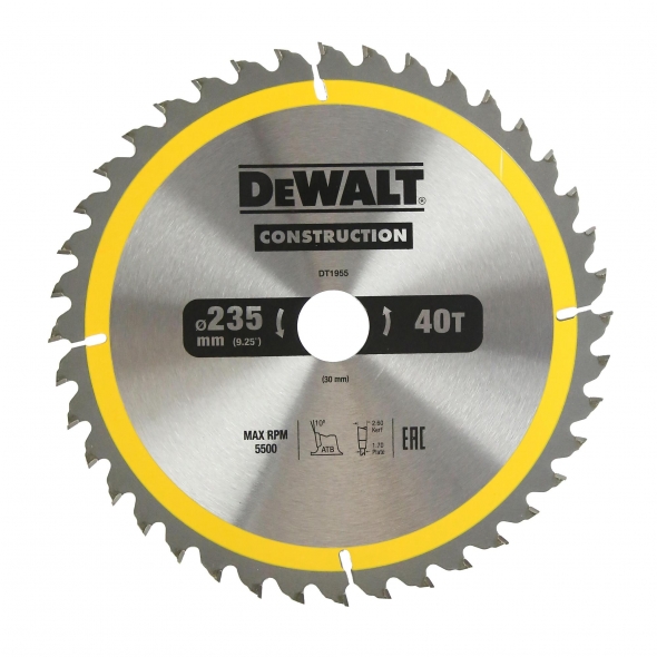 DEWALT KOTÚČ PÍLOVÝ 235*30mm 40z DT1955