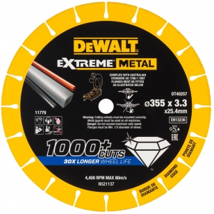 DEWALT Diamantový kotúč EXTREME METAL 355 x 25,4 x 3,3 mm DT40257