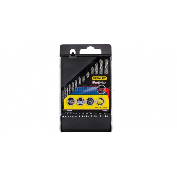 STANLEY FATMAX Vrták do kovu HSS, pr.1-10 (prírastok po 0,5mm) 13-diel. sada STA56025