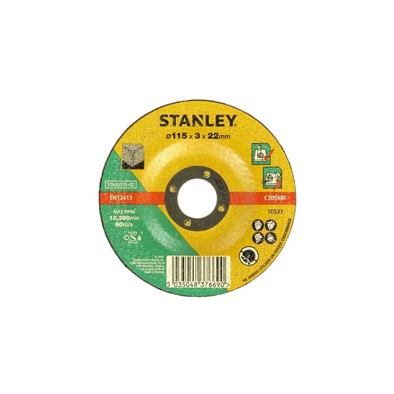 STANLEY FATMAX Kotúč rezný na betón/kameň, pr.115×3×22,2mm vypuklý STA32075