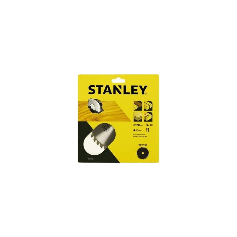 STANLEY FATMAX Kotúč pílový, priečne rezanie, TCT/HM, pr.170x16,0mm, 40 zubov STA13125