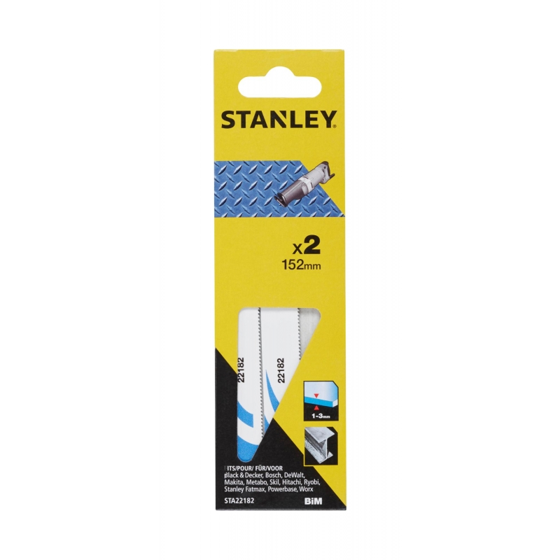 STANLEY FATMAX List pílový, bimetal na tenké kovové plechy na mečovú pílu, dl. 152mm, rozstup 1,0mm STA22182