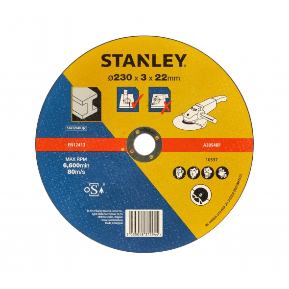 STANLEY FATMAX Kotúč rezný na kov pr.230x22mm, hr.3,2mm, 1ks STA32040