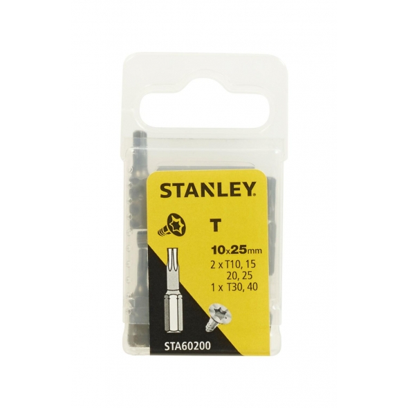 STANLEY FATMAX Bit skrutkovací TORX, 2x T10-15-20-T25, 1x T30-T40 x 25mm, 10-diel. sada STA60200