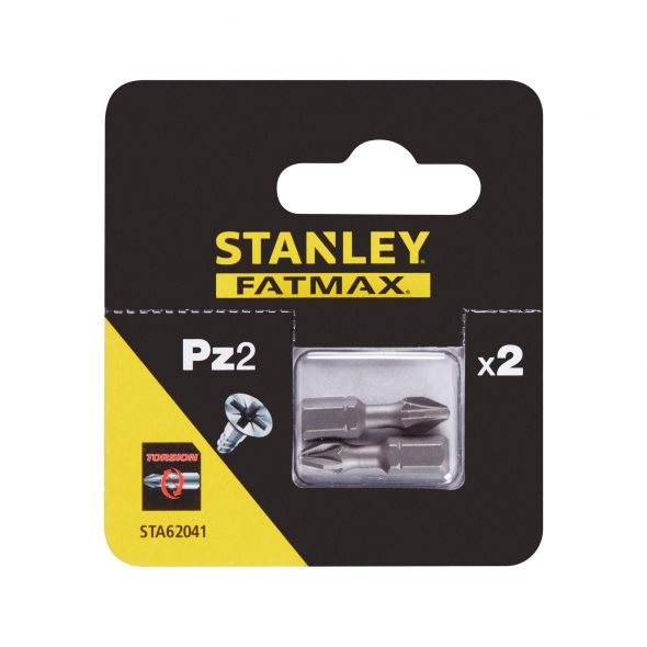 STANLEY FATMAX Bit skrutkovací torzný PZ2 x 25mm, 2ks STA62041