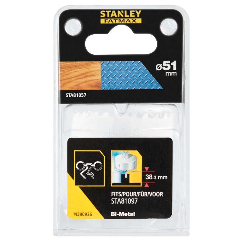 STANLEY FATMAX Vrták korunkový BiMetal pr.51 x hl.38,3mm STA81057