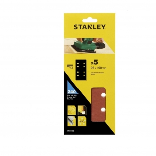 STANLEY FATMAX Papier brúsny pre vibračnú brúsku dierovaný  93 x 230 mm, P240, 5 ks STA31592