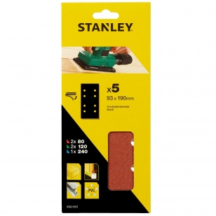 STANLEY FATMAX Papier brúsny pre vibračnú brúsku dierovaný 93 x 230 mm, 5ks STA31597