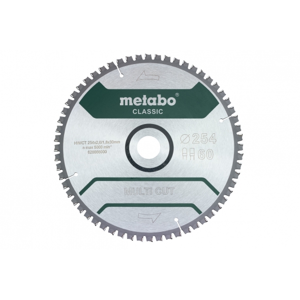 METABO PÍLOVÝ LIST „MULTI CUT - CLASSIC“, 254X30 Z60 FZ/TZ 5° NEG. /B (628666000)