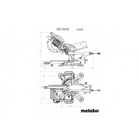 METABO KGS 254 M (602540000) SKRACOVACIA PÍLA