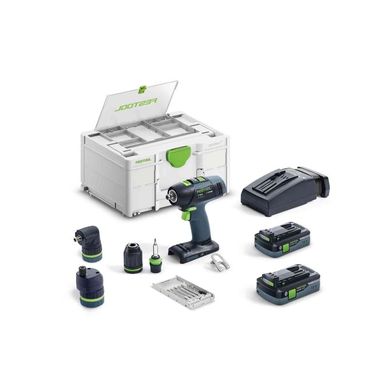 Festool Akumulátorové vŕtacie skrutkovače T 18+3 HPC 4,0 I-Set