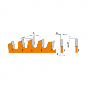 CMT ITK Ultra tenký kotúč na lamino, plast a neželezné kovy - D160x1,8 d20 Z48 HW