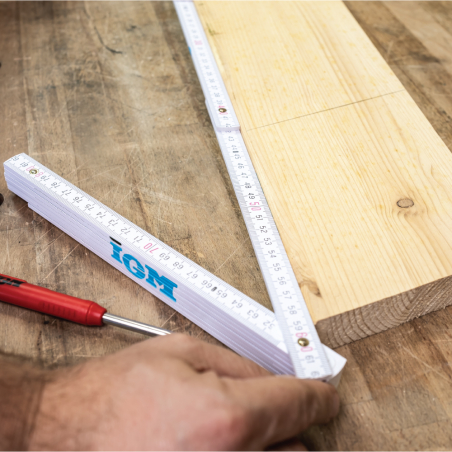 IGM Skladací meter s uhlomerom 2m