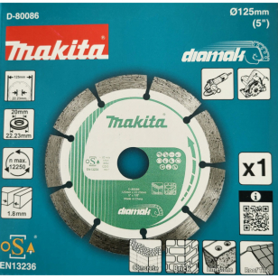 MAKITA KOTÚČ REZNÝ DIAMAK 125 x 22,23 mm D-80086