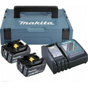 MAKITA Rýchlo nabíjačka DC18RC, 2 x 18 V / 5,0 Ah BL1850B a systainer typ 1 197624-2