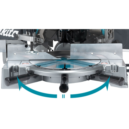 MAKITA AKUMULÁTOROVÁ POKOSOVÁ PÍLA S HORNÝM STOLOM LH001GZ