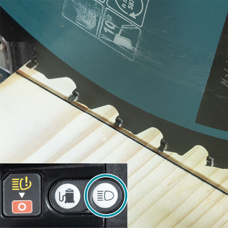 MAKITA AKUMULÁTOROVÁ POKOSOVÁ PÍLA S HORNÝM STOLOM LH001GZ